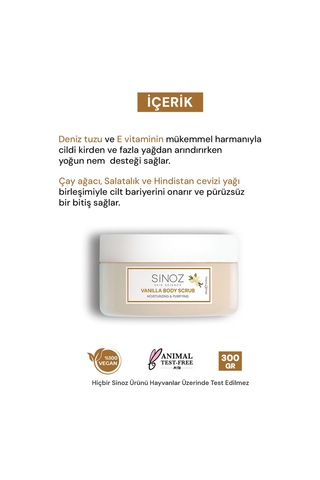 Sinoz Vanilya Arındırıcı Ve Nemlendirici Vücut Peelingi 300 G
