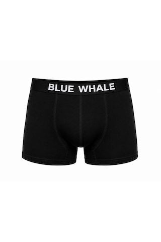 Blue Whale Organik Pamuklu Likralı Ultra Rahat Erkek Boxer Siyah