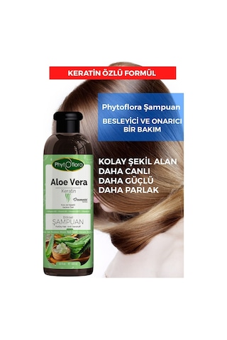 Phytoflora Tuzsuz Aloe Vera ve Keratinli Şampuan 400 ML