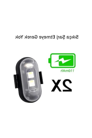 Unichrome Uzaktan Kumandalı 2'li Çakar Led/şarjlı Mini Led Işık/drone Işığı/anti Çarpışma Uyarı Işığı 10 Parça Siyah