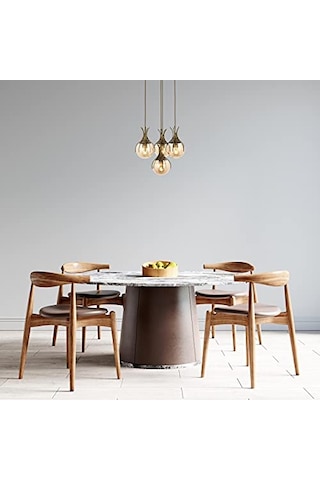 Eskitme Kaplama Modern Avize E27 Metal Cam 62cm Çok Renkli