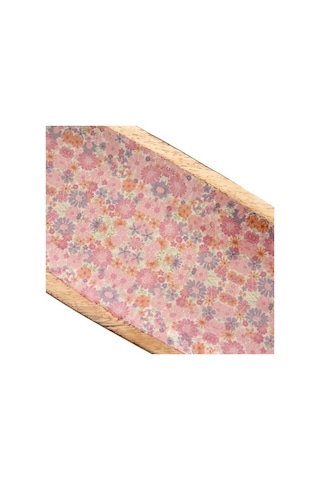 Vitale AK.Fq0010 Şiva Çiçek Desenli Oval Tabak Pembe