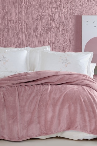 Yataş Bedding Olenna Çift Kişilik Wellsoft Battaniye - Pudra