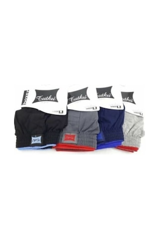 Tutku Erkek Penye Düğmeli Boxer Karışık Renk 12'li Paket 0117 Çok Renkli Tutku Erkek Penye Düğmeli Boxer Karışık Renk 12'li Paket 0117 Çok Renkli