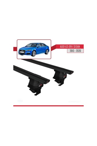 Audi A3/s3 8v Sedan 2013-2020 Arası İle Uyumlu Ace-4 Ara Atkı Tavan Barı Siyah