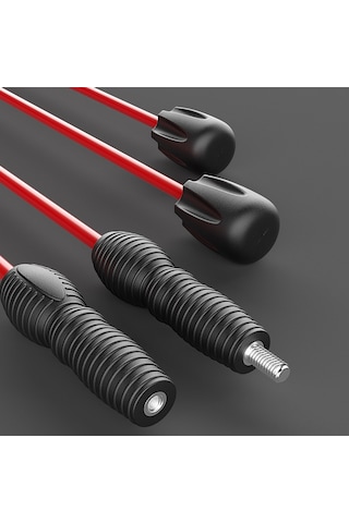 Xindoker Kırmızı Gövde Egzersiz Vibro Çubuğu - Cam Fiber Konstrüksiyon, Derin Kas Stimülasyonu, Ayrılabilir Tasarım