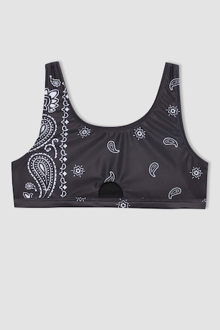 Defacto Kız Çocuk Desenli Bikini Takımı C0368A824SMBK27 Siyah