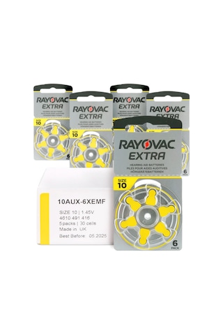 Rayovac Extra 10 Numara İşitme Cihazı Pili 6 x 5'li