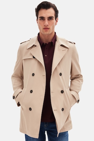 Ds Damat Regular Fit Koyu Bej Apoletli Beli Kemerli Pardösü/trenckot 1hf08ort00013 918