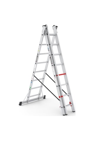 Çağsan TS175 3x8 Basamaklı Triocombi Üç Parçalı Çok Amaçlı Merdiven