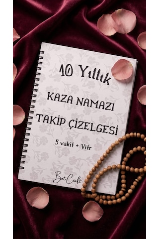 10 Yıllık Kaza Namazı Takip Çizelgesi, İslami Planlayıcı, Namaz Takibi Beyaz