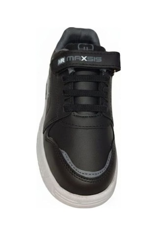 Erkek Çocuk Için Esnek Tabanlı Konforlu Yürüyüş Ve Günlük Kullanıma Uygun Sneaker Ayakkabı Siyah - Füme