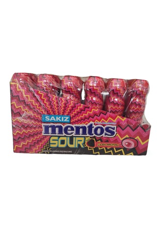 Mentos Sour Çilek Aromalı Draje Sakız 6 x 56 G