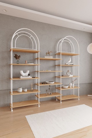 Çevir Kur Bohem Atlantik Çam Raf Çok Amaçlı Dekoratif Dolap & Kitaplık 199x203x29 Atlantik Çam