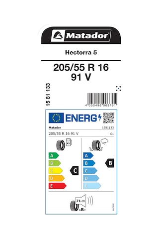 Matador 205/55R16 91V Hectorra 5 Yaz Lastiği 2025