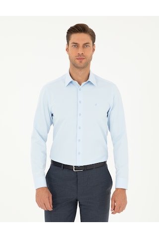 Pierre Cardin Erkek Açık Mavi Gömlek Desenli 50298040-vr003 Açık Mavi