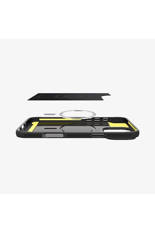 Spigen Apple iPhone 16 Pro Max İle Uyumlu Kılıf Rugged Armor Magfit Magsafe Özellikli Matte Black Siyah