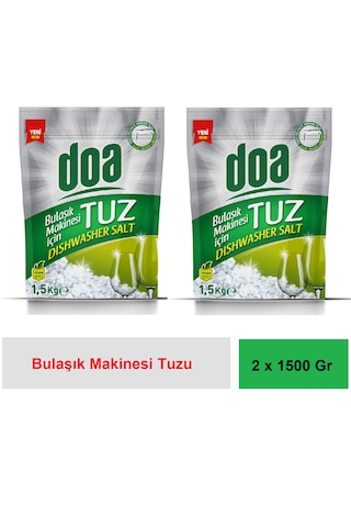 Doa Bulaşık Makina Tuzu - Doypack 1,5 Kg Vegan X 2 Adet