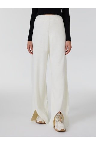 Loose Fit Kadın Pantolon Ekru