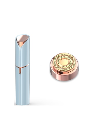 Moveevo Kadın Tüy Alma Aleti Başlığı Yıkanabilir Sessiz Ağrısız Elektrikli Tıraş Makinesi 1106 Mavi + Bir Yedek Başlık