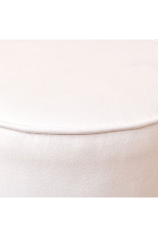 Just Home Ethnic Puf - Beyaz / Siyah - 41x39x39 Cm Beyaz / Siyah