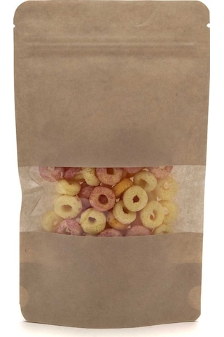 Pencereli Kraft Kilitli Doypack Ambalaj 16 X 27 + 4 Cm. 500 Gr. -1000 Adet