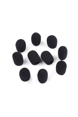 12 Paket 30x8mm Mini Mikrofon Ön Cam Köpük Kapakları Kulaklık Mikrofonu İçin