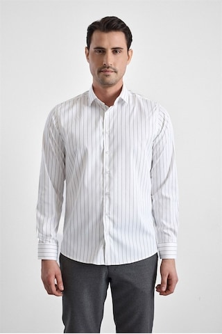 Süvari Lacivert Slim Klasik Yaka Casual Gömlek Gm1008400365-m09