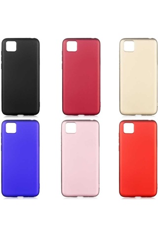 Noktaks - Huawei Uyumlu Huawei Y5p - Kılıf Mat Renkli Esnek Premier Silikon Kapak - Siyah