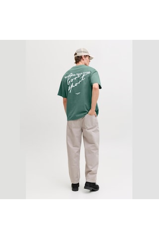 Jack & Jones Dust Script Erkek Yeşil Tişört 12292982-nac Yeşil