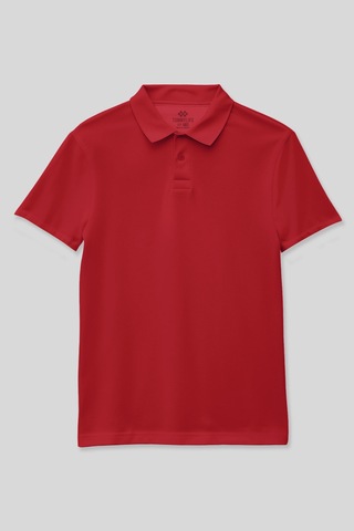 Tommy Life Fiesta Polo Yaka Standart Fit Basic Unisex T-shirt - 11330 KIrmızı