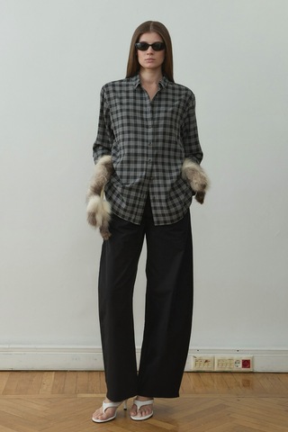 Suud Collection Füme Slone Ekose Gömlek