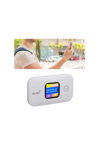 Lemestar 4g Taşınabilir Wifi Hotspot, 300mbps Hız, 10 Cihaz Bağlantısı, Renkli Led Ekran, Sım Kartlı, Seyahat Ve Kamp İçin Modem Router