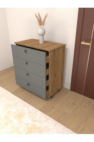 Ahşap Şifonyer Antrasit 68 x 70 x 44