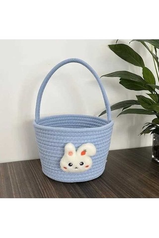 Ulzyvf Halka Desen Mavi Tavşan Sepet - Mutfak & Oturma Odası Dekorasyonu