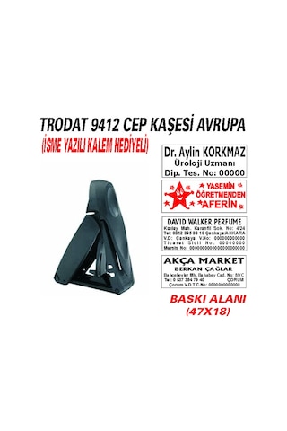 Trodat 9412 Cep - Firma - Ofis - Şirket - Doktor - Avukat Kaşesi N11.2938