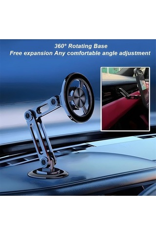 Besthome1 360 Derece Dönebilen Güçlü Mıknatıslı Araç Telefon Tutucu - Sarsıntıya Dayanıklı Altın Altın