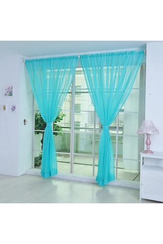Reedark Şeffaf Tül Perde - 200x120 Cm Modern Pencere Ve Kapı Perdesi Mavi, Kırmızı, Yeşil Seçenekli Diğer