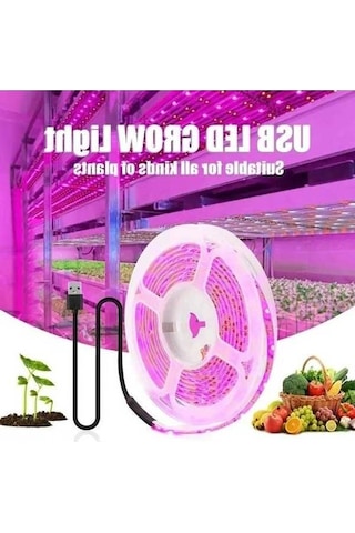 Opulentliving 5 Metre Usb Bitki Büyütme Led Şerit - Tam Spektrum Tohum Yetiştirme Işığı Diğer