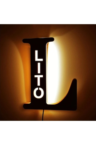 Willowhaven L 1 Adet Zouwıı Kişiselleştirilmiş Led Duvark Gece Lambası Özel İsim Tarih Usb Güçlü Yatak Odası Dekoru Ahşap