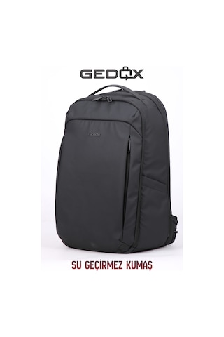 Gedox Siyah Su Geçirmez 25 Litre Geniş Hacimli Seyahat Ve Laptop Sırt Çantası Valiz Tipi Gezi Ve İş Çantası