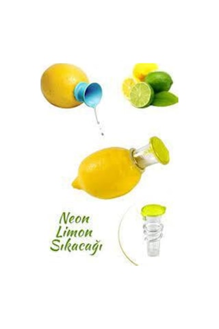Limon Sıkacağı Kapaklı Neon Renkli Limonmatik