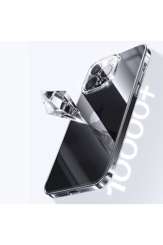 İphone 15 Pro Max Şeffaf Kılıf Kamera Korumalı 0.7mm Fit Silikon