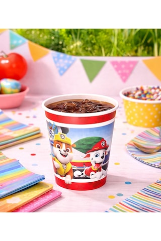 Paw Patrol Rubble Temalı Karton Bardak - Doğum Günü Parti Malzemeleri 10 Adet Diğer