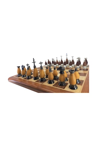 Prestıjsatrncmod242 Prestij Serisi Ahşap Satranç Takımı / Ahşap 38 CM