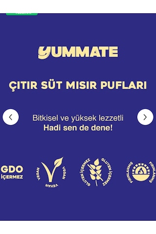 Vegan Glutensiz Süt Mısır Aromalı Fırınlanmış Nohut Cipsi 28 Gr