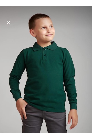 Dıgıl Kids Çocuk Polo Yaka Okul Tişörtü Uzun Kol Yeşil Dıgıl Kids Çocuk Polo Yaka Okul Tişörtü Uzun Kol Yeşil