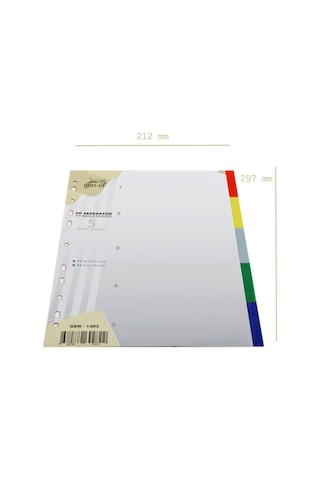 Gen Of Ayraç Seperatör 5 Renk Gen 1303