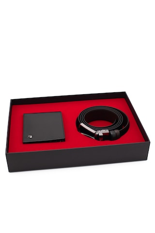 Pierre Cardin Çift Yönlü Deri Kemer & Cüzdan İkili Set Pccift01sk-3664f2ı Siyah