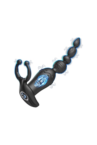 Red Fox Telefon Kontrollü Anal Vibratör Ve Penis Halkası Siyah